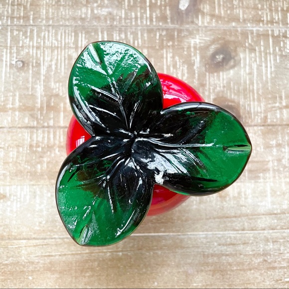 VTG Glass Art Rose Votive - Picture 3 of 4